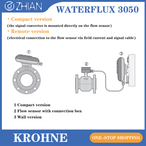 เครื่องวัดการไหลของของเหลว KROHNE แบบแม่เหล็ก รุ่น DN350 ขนาด 350 มม. 14 นิ้ว WATERFLUX 3050 เซ็นเซอร์วัดการไหล - Product Image 1