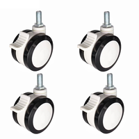 Roulettes universelles VIMA Medical en PVC de 3 pouces avec frein pivotant, tige de 11*22 mm, capacité de charge de 70 kg pour les roulettes de lits médicaux