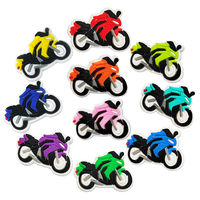 Breloques de chaussures de moto en caoutchouc souple PVC, accessoires de moto DIY pour pantoufles, décorations de chaussures de course de moto personnalisées