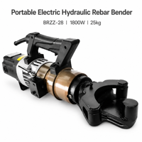 Cintreuse de barres d'armature électrique hydraulique portable multifonctionnelle de qualité industrielle, machine à cintrer les barres d'acier portative 220V