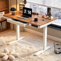 Bureau minimaliste moderne avec réglage électrique de la hauteur et tiroir, table assis-debout simple pour bureau à domicile contemporain