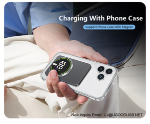 Banco de energía magnético ultradelgado de Metal 5000mAh carga rápida portátil ultrafino banco de energía Magsaferred Paquete de batería para iPhone - Product Image 5