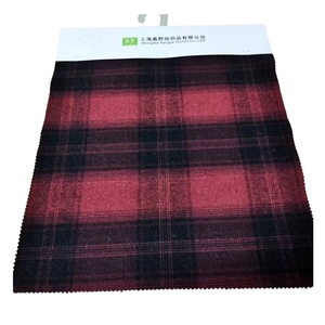 Tissu de laine à carreaux simple face de style printemps à la mode pour les vestes des femmes et des garçons sergé tissé doux avec du fil de laine - Product Image 4