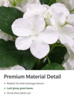 Pohon Hydrangea Buatan Grosir, Tanaman Pot Bunga Putih Palsu, Pohon Bunga Sutra untuk Dekorasi Ruang Tamu, Taman, Patio, dan Pernikahan