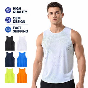 Débardeur en tissu mesh personnalisé avec logo imprimé, séchage rapide, respirant, pour le basketball, la course à pied, la gym, la remise en forme, vêtements d'équipe, conception OEM ODM - Product Image 1