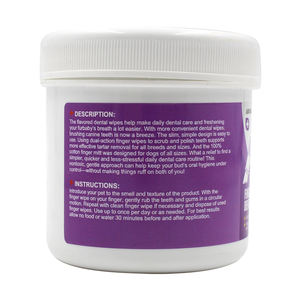 OEM ODM Marque privée Personnaliser <span class=keywords><strong>le</strong></span> nettoyage des dents et des gencives des animaux de compagnie Lingettes humides pour gants de doigts Rafraîchir la peste <span class=keywords><strong>le</strong></span> tartre Enlever les lingettes pour les doigts - Product Image 2