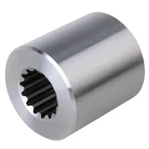 High quality CNC machined splined shaft couplings Stainless Steel Carbon Steel Titanium couplings for spline shaft