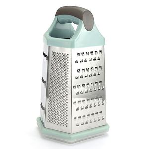 Râpe manuelle en acier inoxydable à 6 côtés avec récipient de rangement amovible - Product Image 5