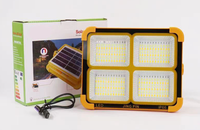 Lampe solaire rechargeable Chargement USB Lumières de secours Ip65 100w 200w 300w Tout en un Projecteur solaire portable