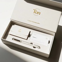 Boîte cadeau magnétique rigide recyclable personnalisée avec emballage en carton PR noir haut de gamme et logo