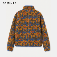 Veste Homme Hiver Chaude en Polaire Imprimé Camouflage Géométrique Entièrement Zippée, Manteau Sherpa Épais Style Streetwear – En Stock