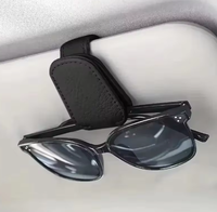 Support universel pour lunettes de soleil de voiture, clip magnétique en cuir pour voiture, porte-cartes et billets, boîte à lunettes pour pare-soleil de voiture, accessoires de décoration