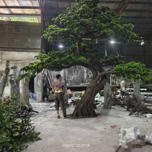 4.5m <b>Large</b> Sculpted Artificial Bonsai Pine Tree, Fiberglass <b>Trunk</b> Customizable for Shopping Mall & Commercial Interior Decor - Product Image 4