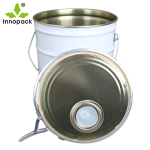 Cubo de <span class=keywords><strong>Pintura</strong></span> Metálico Blanco de 20 <span class=keywords><strong>Litros</strong></span> (5 Galones) con Certificación UN para Recubrimientos de Techo a Base de Solvente, con Boquilla Flexible Rieke - Product Image 4