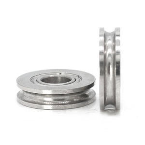 Poulie en U à billes simple rangée en acier inoxydable S623Z, 3*12*4mm, roue de guidage de courroie métallique pour convoyeur, approvisionnement direct usine - Product Image 3