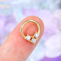 Dernier design TOPOSH Bijoux de piercing Anneaux segmentés en or 14 carats Bijoux d'oreille Anneau de nez