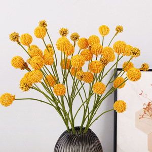 Arreglo Floral Artificial de Bolas Doradas, 10 Cabezas, Alta Simulación, Plástico, Decoración para el Hogar, Accesorio para Bodas - Product Image 1