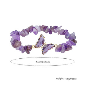 Bracelet en pierre naturelle pour femmes, bijoux de Style coréen, perles irrégulières, accessoire de mode fait à la main - Product Image 4