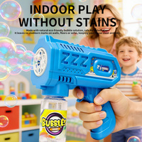 Pistolet à bulles électrique en ABS durable, design multi-trous anti-fuite, lanceur de bulles automatique continu, jouet sûr et non collant
