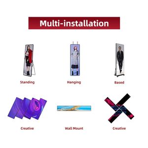 Poster <span class=keywords><strong>LED</strong></span> Digitale Mobile per Interni Jode P2.5 Ultra Sottile, <span class=keywords><strong>Banner</strong></span> Pubblicitario con Frequenza di Aggiornamento 3840Hz per Negozi, Centri Commerciali e Hall di Hotel - Product Image 5