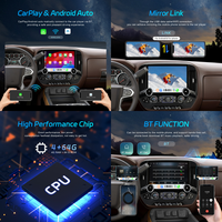 Hikity pour Chevrolet Silverado 2013-2019 13.3 ''Autoradio Android 8 Core 4 + 64G IPS Carplay 4G Wifi GPS EM RDS Auto Electronics
