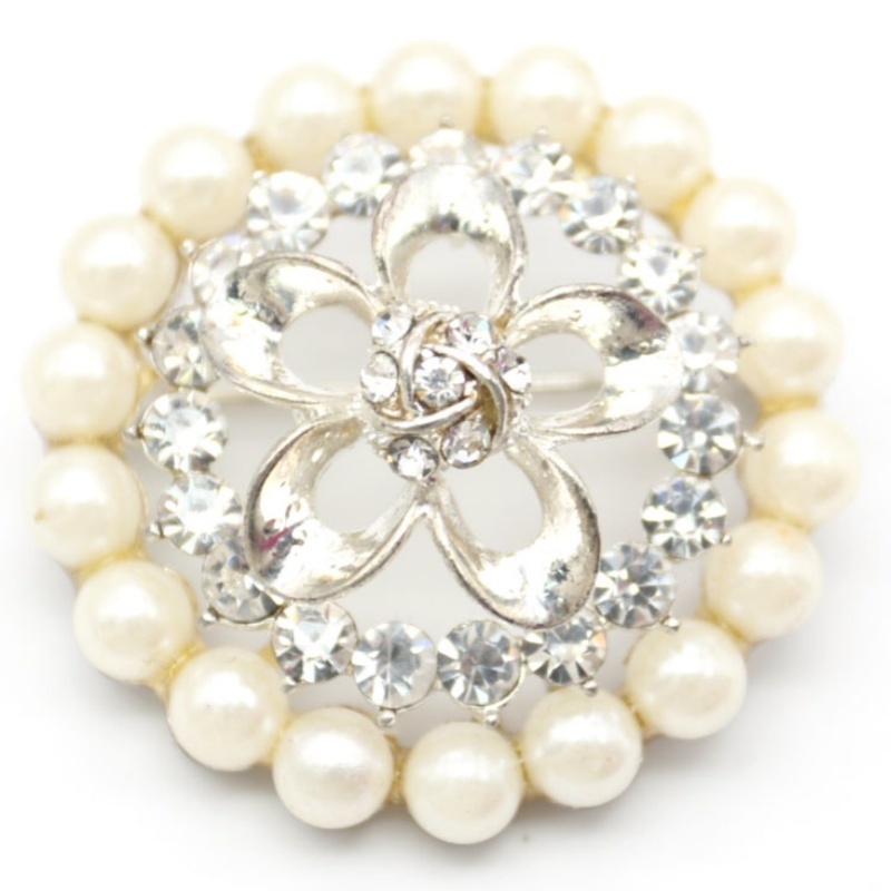 Women Retro Style Alloy Brooch Crystal