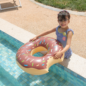 Flotador inflable de Chocolate para niños, Donuts, anillo de natación, playa al aire libre, piscina - Product Image 2