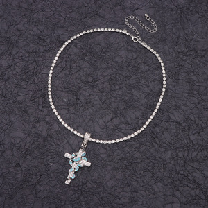 Collar con Colgante de Serpiente Cruzada con Microincrustaciones de Circonio, Estilo Hip Hop para Hombre, Regalo, Origen Yiwu - Product Image 4