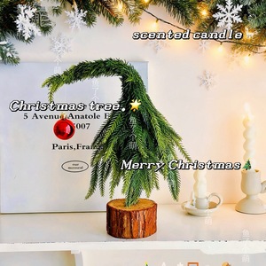 Árbol de Navidad Torcido de 30 cm, Decoración de Escritorio en Miniatura, Estilo Europeo, para Navidad - Product Image 3