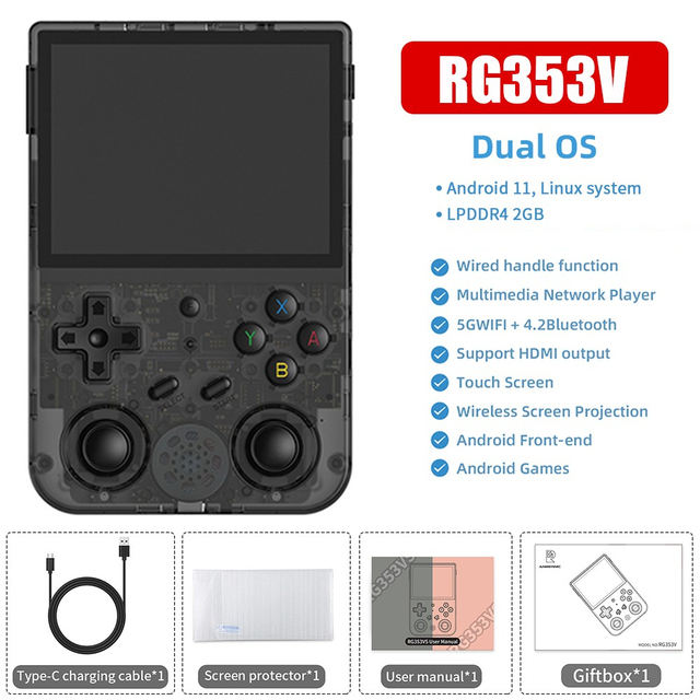 Anbernic RG353V ポータブル PSP ハンドヘルドコンソール - 3000