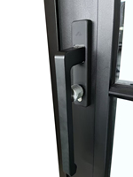 Porte coulissante en aluminium de style minimaliste moderne, double vitrage, verre trempé, étanche, coupe-vent, porte de patio extérieure
