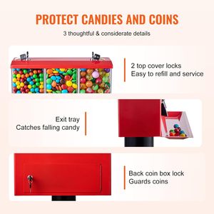 Thương mại sắt đứng Đồng xu-hoạt động gumball & Kẹo Dispenser ba ngăn kinh doanh đồ chơi máy bán hàng tự động với SDK chức năng - Product Image 5