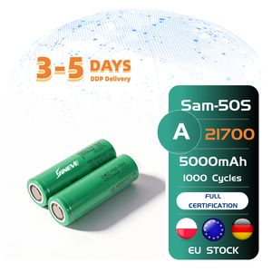 ราคาโรงงาน แบตเตอรี่ลิเธียมไอออนทรงกระบอกแบบชาร์จได้ Sineve 21700 50S 5000mAh เกรดคุณภาพ สำหรับโดรน รับประกัน 3 ปี 6000 - Product Image 1