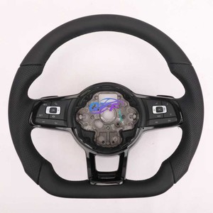 Volants en cuir perforé noir pour Audi I A3 A4 A5 A6 B7 8V B9 S3 <span class=keywords><strong>S4</strong></span> S5 RS3 RS4 RS5 RS6 RS7 C7 C8 - Product Image 3