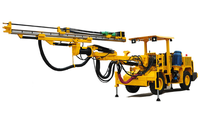 Perceuse hydraulique à double flèche pilotée par PLC TZ2S avec plateforme de service pour le forage de goujons de roche et de trous de dynamitage