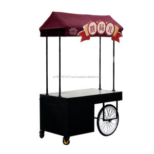 Remolque de Bicicleta Móvil de 3 Ruedas de Acero Inoxidable Resistente a la Corrosión para Venta de Comida Rápida, Carrito de Hot Dogs para Restaurantes y Tiendas de Comida 220V - Product Image 5