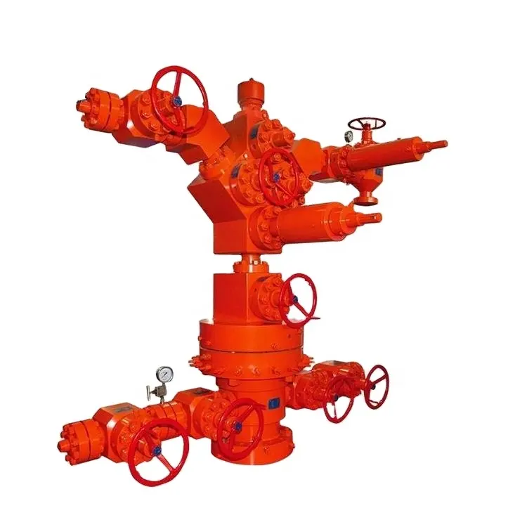 API wellhead and christmas tree equipment with tubing head, casing head, cross and gate valves