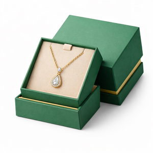 Jewelry Set Box Luxury Custom Lid and Base Rigid Jewelry Gift Box with Custom Suede Insert Foil Stamping Logo Wholesale Price - Product Image 4