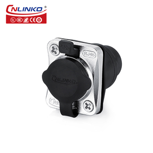 Cnlinko ngoài trời cáp kết nối <span class=keywords><strong>RJ45</strong></span> Cắm Công Nghiệp Ethernet kết nối không thấm nước IP67 kim loại <span class=keywords><strong>RJ45</strong></span> kết nối - Product Image 5