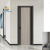 Bowdeu usine Offre Spéciale dalle interne prehung portes intérieures mdf pvc porte intérieure en bois massif porte en bois pour maison