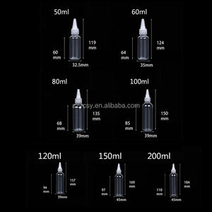 Botella aplicadora exprimible de aceite para el cabello de boca afilada de plástico vacía al por mayor con tapa giratoria - Product Image 2