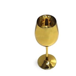 Langxu handmade pha lê đám cưới sang trọng bạc Hồng Vàng Hồng mạ điện gương rượu vang thủy tinh bộ - Product Image 4