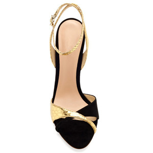 Sandales à talons hauts personnalisées XINZI RAIN, taille 43, bout ouvert, <span class=keywords><strong>cuir</strong></span> <span class=keywords><strong>noir</strong></span> et or, talon crayon, sandales à bride arrière pour femmes - Product Image 5