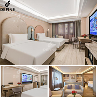 Ensemble de chambre d'hôtel moderne haut de gamme 5 étoiles sur mesure, mobilier de chambre d'hôtel de luxe pour projet clé en main d'hôtel
