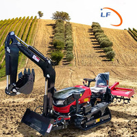 Tracteur chenillé 35 CV, mini-motoculteur agricole, motoculteur rotatif sur chenilles 35 CV