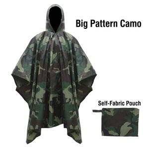 Poncho Impermeable para Lluvia DF1019 con Capucha y Bolsa de Almacenamiento para Camping - Product Image 3