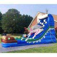 Toboggan aquatique gonflable géant en PVC de qualité commerciale personnalisé pour adultes, toboggan aquatique gonflable d'extérieur à vendre