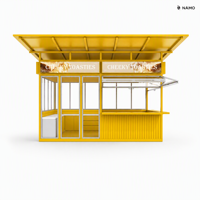 Kiosque alimentaire moderne, écologique, imperméable et portable, unité de restauration extérieure, bar à jus mobile, comptoir de café, présentoir