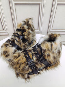 Bottines plateforme gothique punk pour femmes, à clous, boucle crâne, semelle épaisse, <span class=keywords><strong>bottes</strong></span> hautes gothiques à la cheville pour festival cosplay - Product Image 1