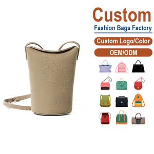 Sac de téléphone de luxe en grain de litchi avec chaînes, sac à bandoulière polyvalent et tendance, personnalisation OEM - Product Image 1